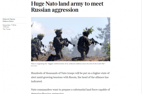 НАТО повысит боеготовность «сотен тысяч военных» из-за действий России