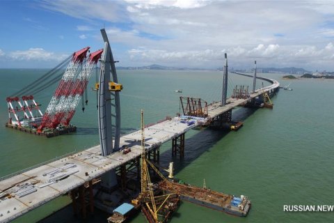 В Китае достроили самый длинный мост в мире