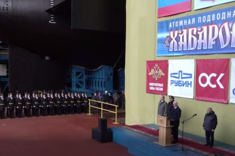 В Северодвинске спустили на воду подлодку-носитель ядерных торпед «Посейдон»