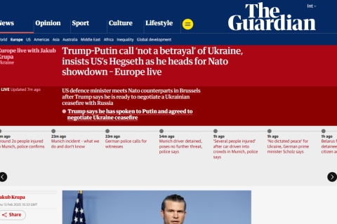 «Предательство». В Европе назвали переговоры Трампа с Путиным «принуждением Украины к капитуляции»