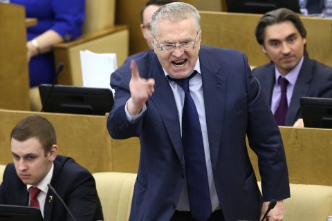 Жириновский пообещал расстрелять и повесить депутатов «Единой России» и покинул Госдуму