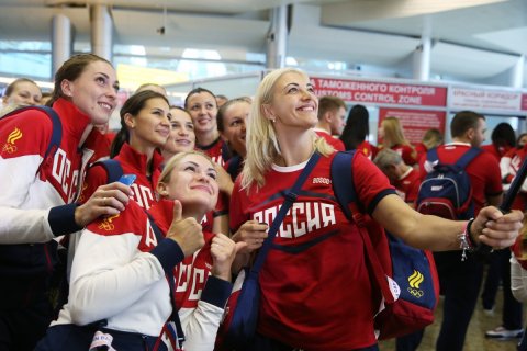 Российские олимпийцы отправились в Рио 