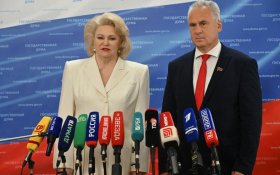 Н.А. Останина и Е.И. Бессонов выступили перед журналистами в Госдуме