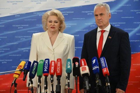 Н.А. Останина и Е.И. Бессонов выступили перед журналистами в Госдуме