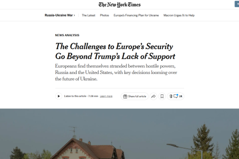 Иносми: Европейцы оказались зажаты между двумя враждебно настроенными к ним державами — Россией и Соединенными Штатами