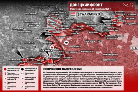 Сводка МО на 25 сентября 2025 года (день 1310 СВО). Военкоры: ВСУ контратакуют на северном фланге Покровского направления