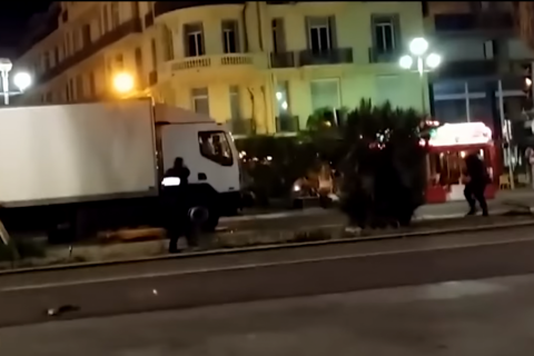 Появилось видео ликвидации террориста в Ницце