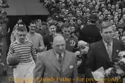 Наши футболисты победили англичан. 1945 год. Видео.