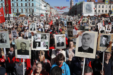 В Петербурге на акцию «Бессмертный полк» пришли 1,1 млн человек