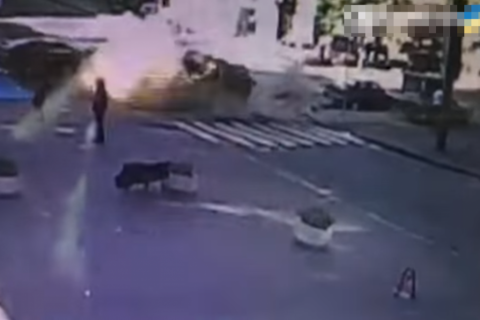 Момент взрыва автомобиля Шеремета попал на видео