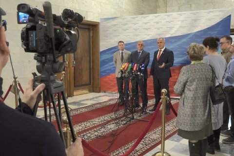 Н.В. Коломейцев, Е.И. Бессонов и А.В. Прокофьев выступили перед журналистами в Госдуме