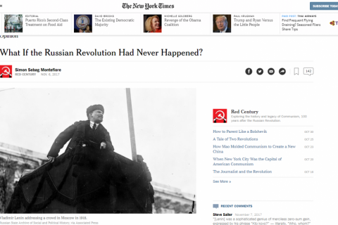 Зарубежные СМИ о 100-летии Великой Октябрьской социалистической революции