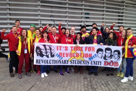 «Ленин, партия, комсомол!» — лозунг Всемирного фестиваля молодежи и студенчества